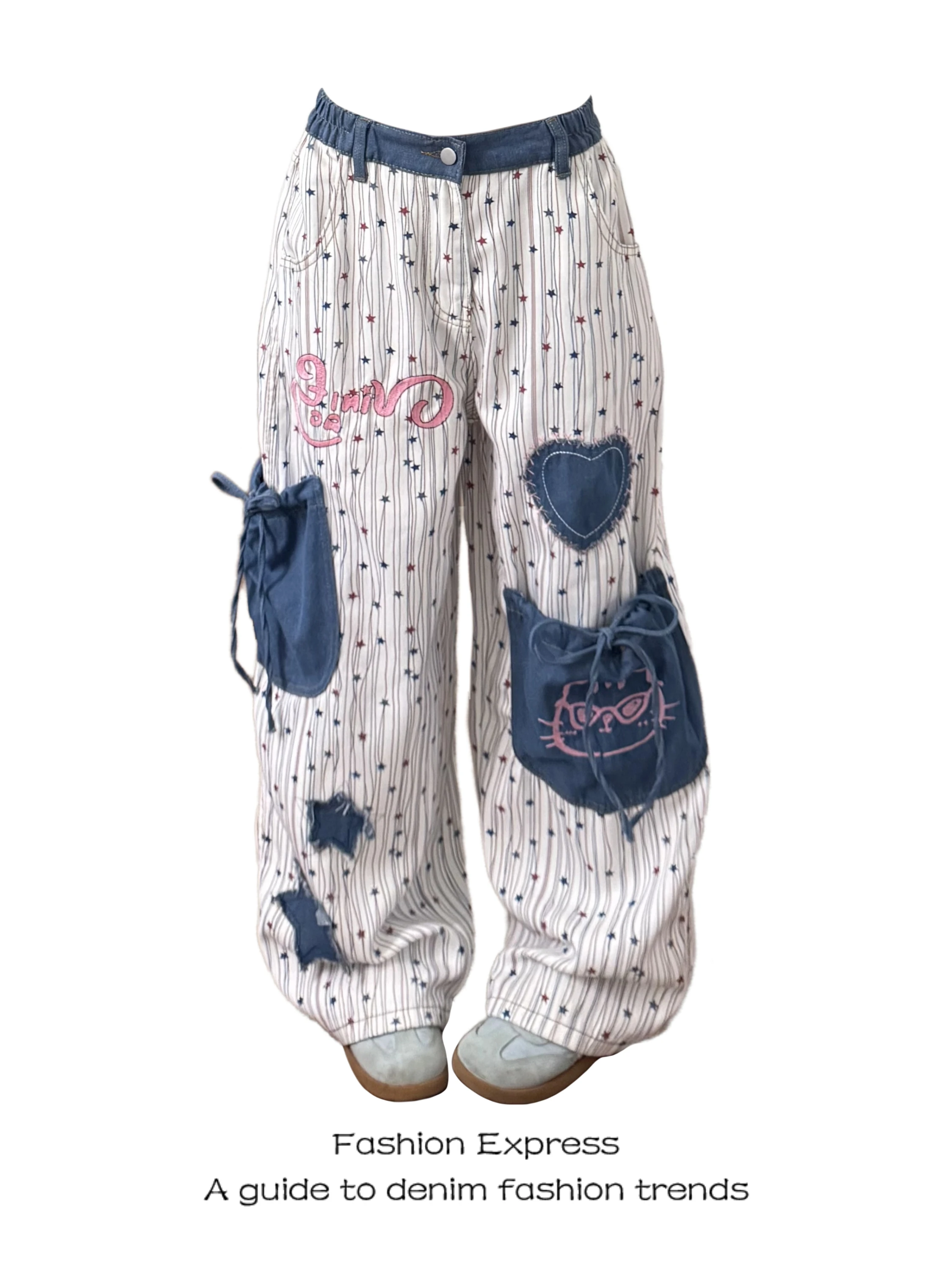 Summer Thin Denim Pants Women's Loose Casual Wide Leg Jeans Embroidered Patch Design High Waist Button Closure Wear Resistant
Summer Thin Denim Pants Women's Loose Casual Wide Leg Jeans Embroidered Patch Design High Waist Button Closure Wear Resistant