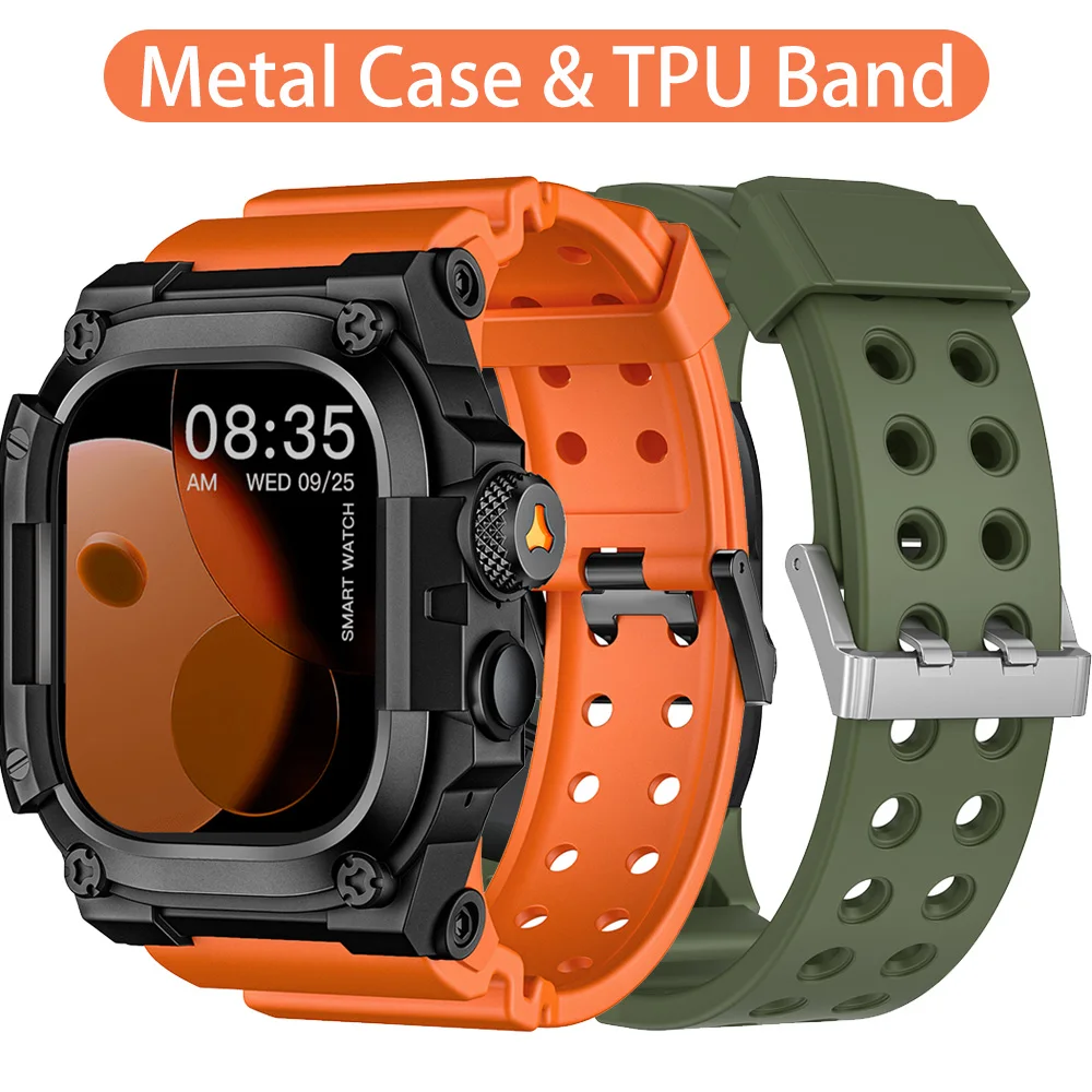 2in1 Integration Band & Case for Apple Watch Ultra 3/2/1 49mm Sports Silicone Strap with Metal Bumper Cover for iWatch Ultra New
2in1 Integration Band & Case for Apple Watch Ultra 3/2/1 49mm Sports Silicone Strap with Metal Bumper Cover for iWatch Ultra New