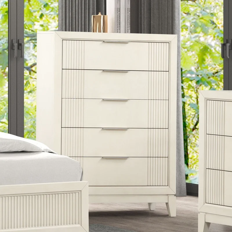1pc Chrome Chest Drawer Pulls Fluted Design Antique White Transitional Bedroom Accent
1pc Chrome Chest Drawer Pulls Fluted Design Antique White Transitional Bedroom Accent