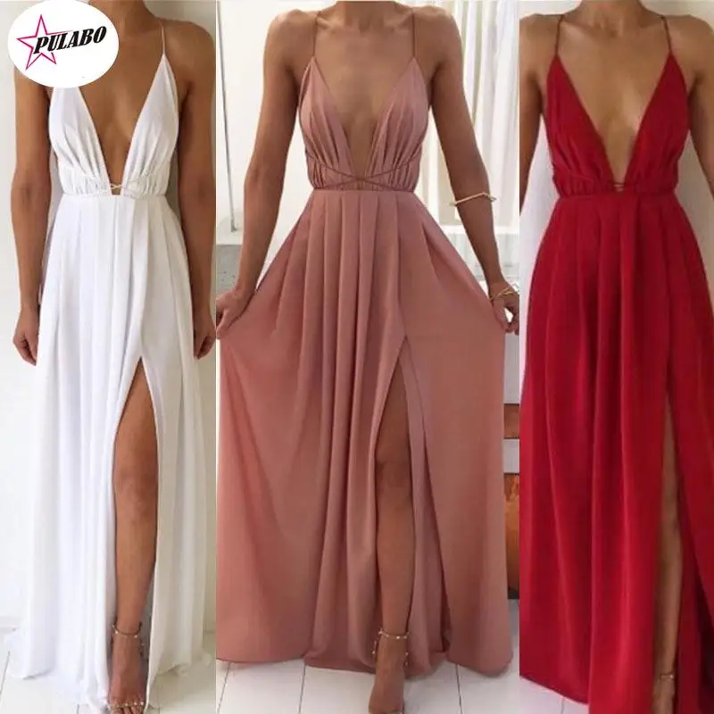 PULABO Women's Bohemian Long Party Ball Chiffon Mesh Long Maxi Solid Spaghetti Strap Backless SunParty Female robe Dress
PULABO Women's Bohemian Long Party Ball Chiffon Mesh Long Maxi Solid Spaghetti Strap Backless SunParty Female robe Dress