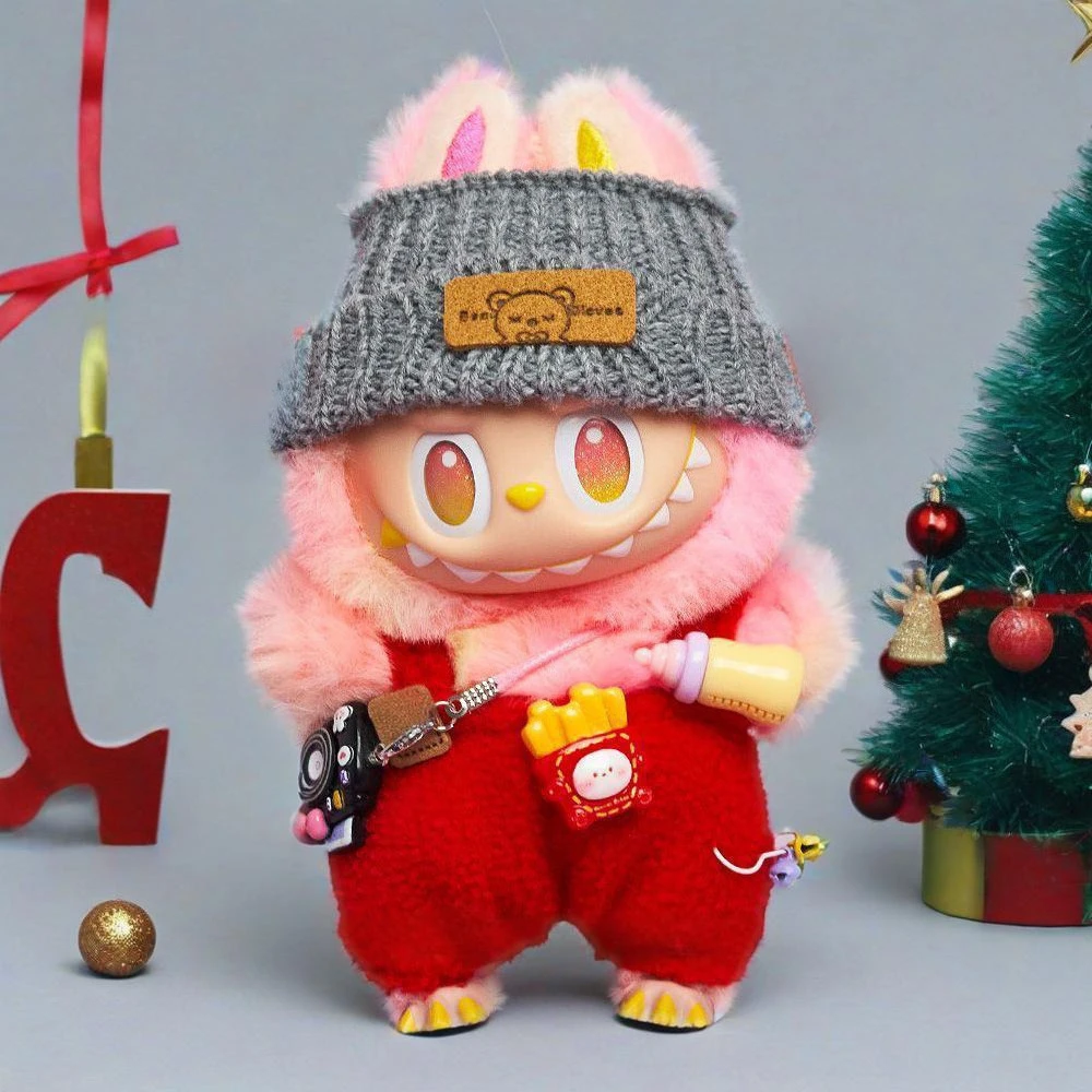 Рождественский мини-комбинезон с бутылками для Ropa Labubu 3,0, кукольная одежда, комбинезон, наряд для Labubu, аксессуары для рождественских украшений 
Рождественский мини-комбинезон с бутылками для Ropa Labubu 3,0, кукольная одежда, комбинезон, наряд для Labubu, аксессуары для рождественских украшений