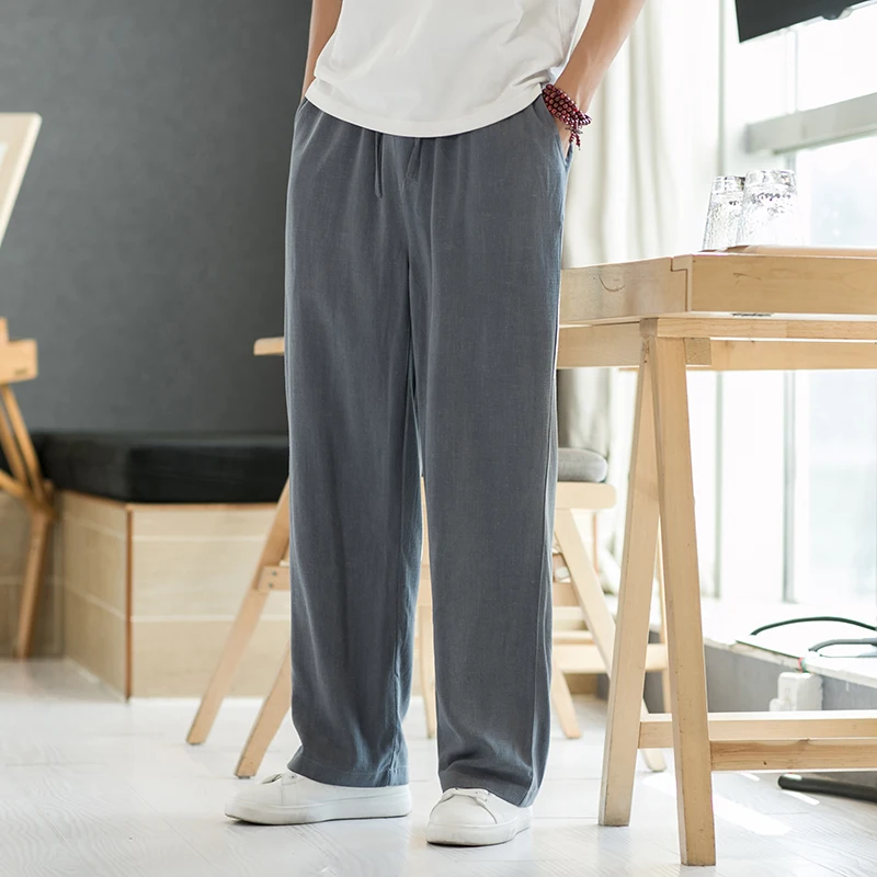 Легкие мужские летние повседневные брюки из хлопка и льна, свободные, широкие, прямого кроя, из ледяного шелка, дышащие, модные
Легкие мужские летние повседневные брюки из хлопка и льна, свободные, широкие, прямого кроя, из ледяного шелка, дышащие, модные