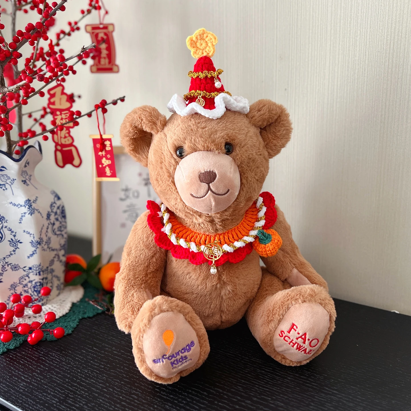 Exquisite Original Chinese style Teddy Bear with Handmade clothing Plush Toy Super bear for Children's or girl Birthday Gifts
Exquisite Original Chinese style Teddy Bear with Handmade clothing Plush Toy Super bear for Children's or girl Birthday Gifts