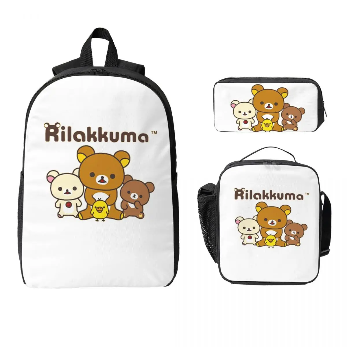 Рюкзак Lazy Bear Rilakkuma, студенческая сумка для книг для мальчиков и девочек, школьная сумка, компьютерные сумки на плечо, изолированная сумка для обеда 3 шт., пенал
Рюкзак Lazy Bear Rilakkuma, студенческая сумка для книг для мальчиков и девочек, школьная сумка, компьютерные сумки на плечо, изолированная сумка для обеда 3 шт., пенал