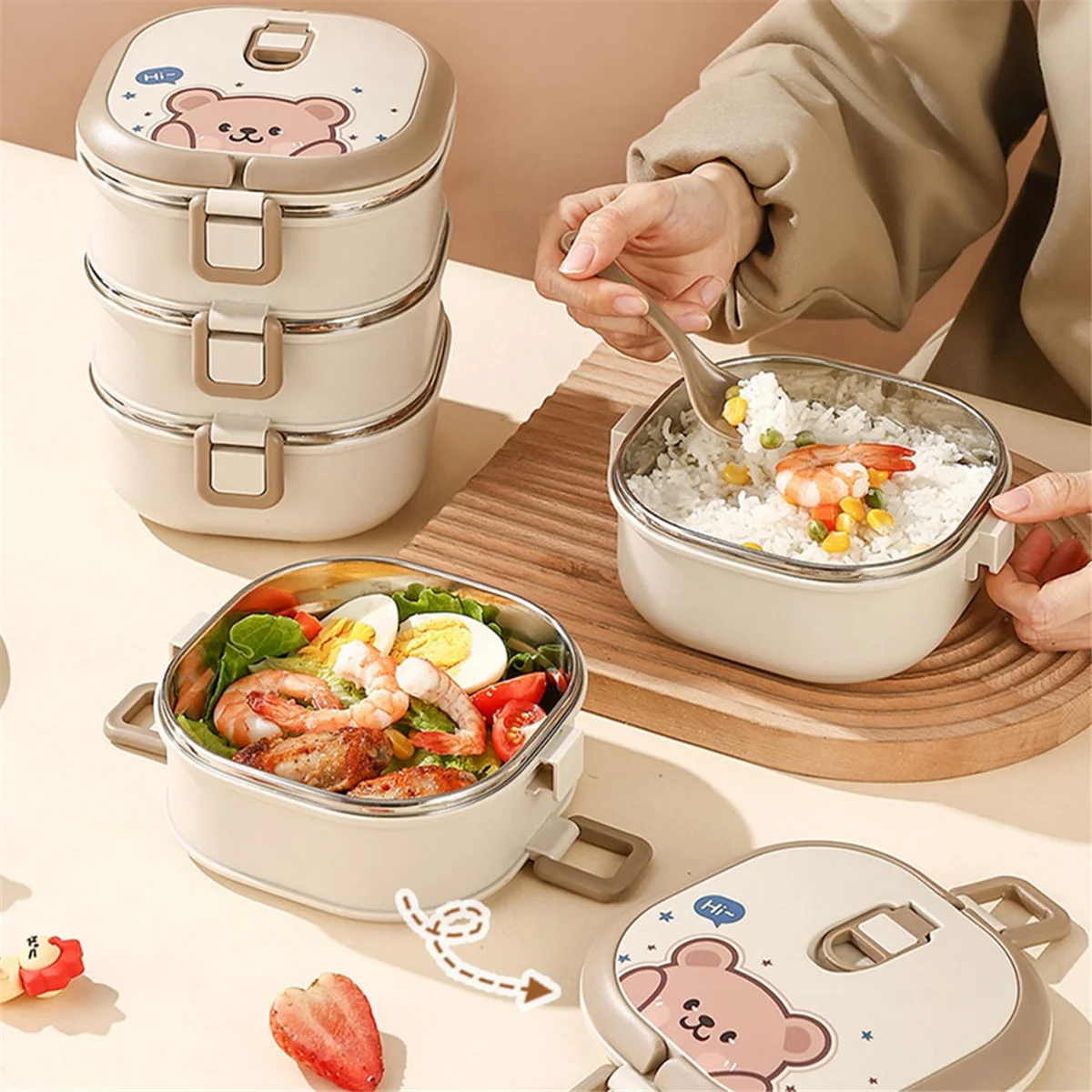 Highly Recommended.304 Stainless Steel Insulated Lunch Box With Spoon Stacked Box ,B
Highly Recommended.304 Stainless Steel Insulated Lunch Box With Spoon Stacked Box ,B