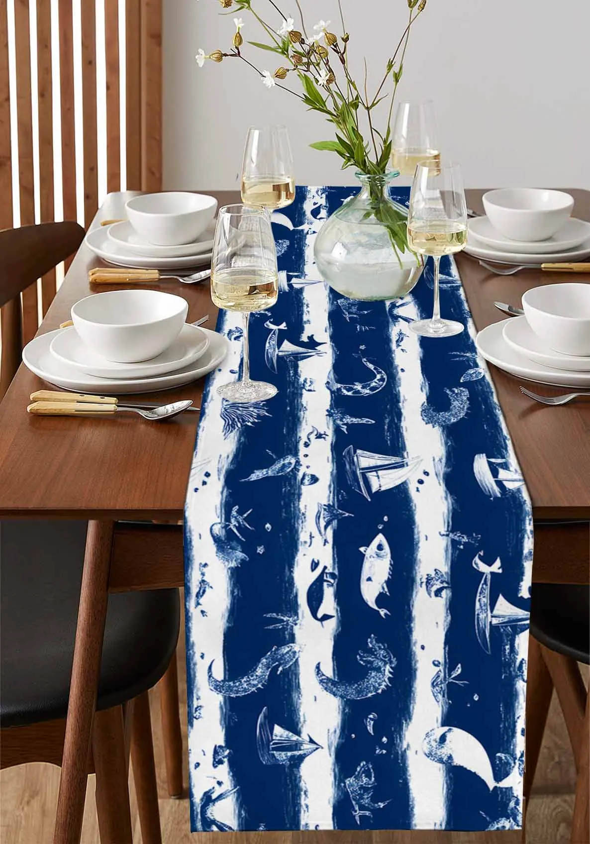 Blue Ocean Ship Waves Table Runners Coffee Tablecloth Wedding Decoration Modern Home Party Table Mats
Blue Ocean Ship Waves Table Runners Coffee Tablecloth Wedding Decoration Modern Home Party Table Mats