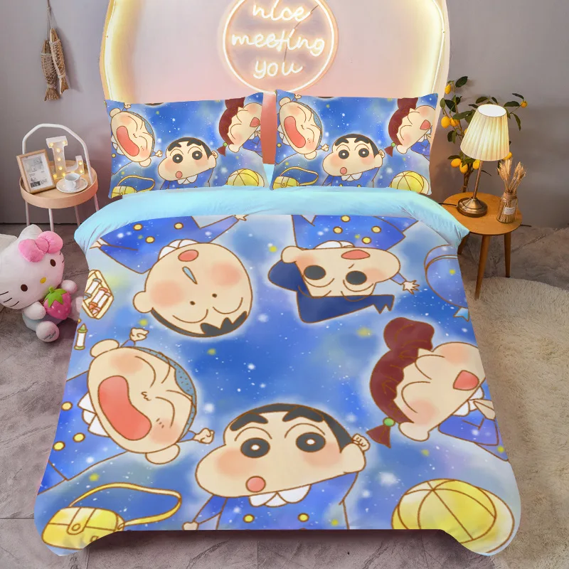 Новый стильный комплект постельного белья Kawaii для детской комнаты с принтом Crayon Shin-chan, 3 предмета, для дома, совместная коллекция, с матрасом
Новый стильный комплект постельного белья Kawaii для детской комнаты с принтом Crayon Shin-chan, 3 предмета, для дома, совместная коллекция, с матрасом