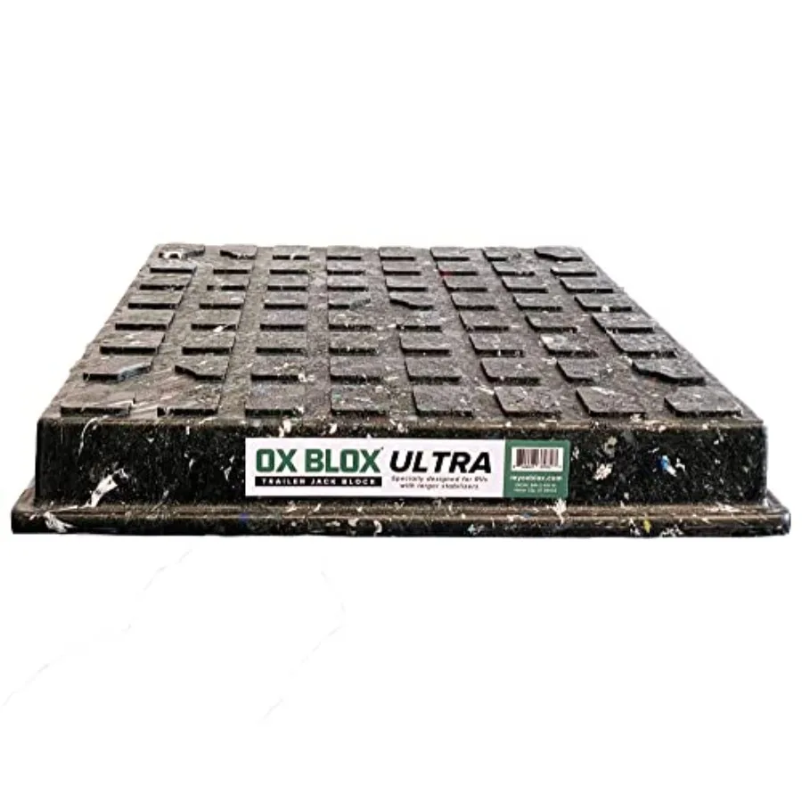Universal RV leveling blocks for trailer jack use, durable black polypropylene, stackable design with non-slip surface for all
Universal RV leveling blocks for trailer jack use, durable black polypropylene, stackable design with non-slip surface for all