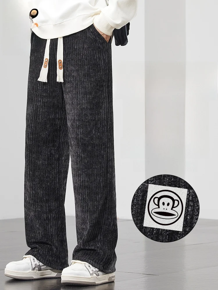 Мужские повседневные брюки Paul Frank Heavyweight в американском ретро-стиле, свободные, прямого кроя, осенние, из смеси полиэстера и спандекса
Мужские повседневные брюки Paul Frank Heavyweight в американском ретро-стиле, свободные, прямого кроя, осенние, из смеси полиэстера и спандекса