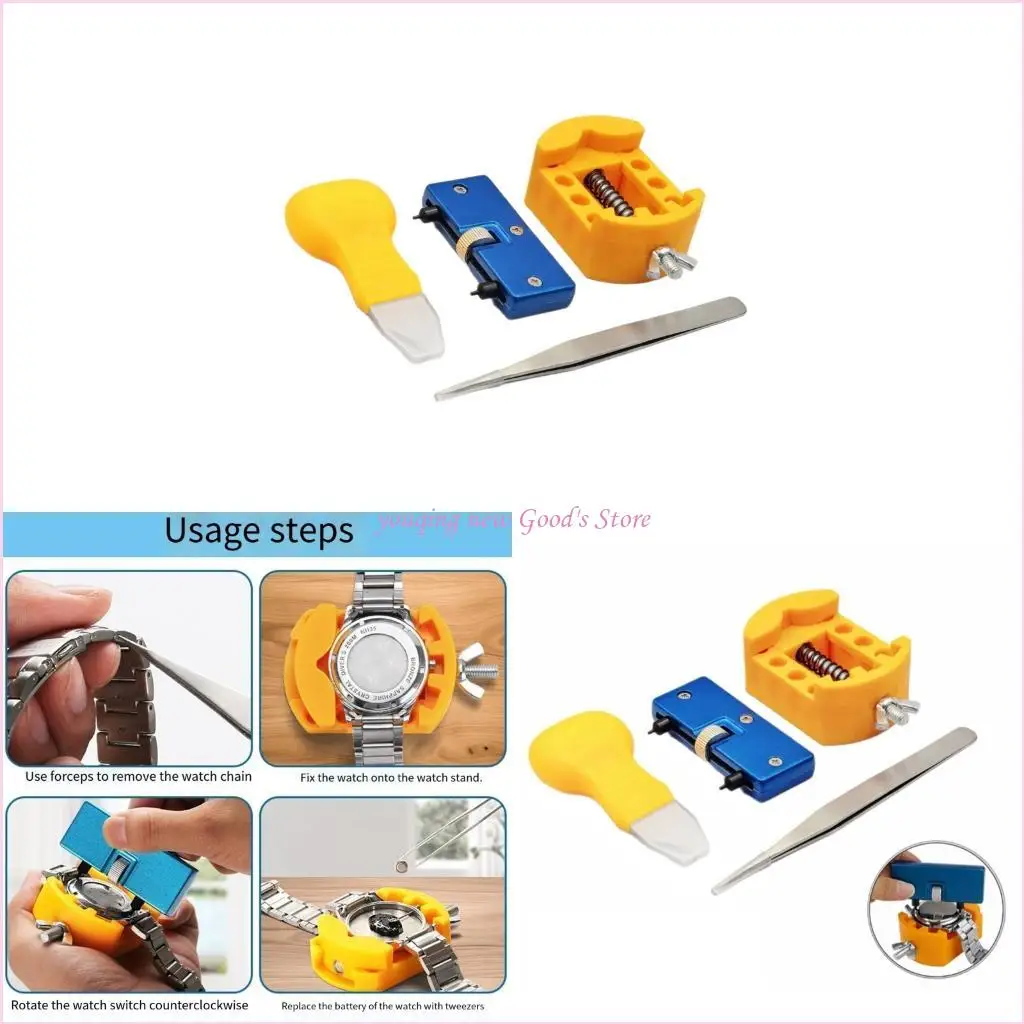 57QA Heavy Duty Steel Watch Repair Tool 4Pcs Set Perfect For Home And Professional Use
57QA Heavy Duty Steel Watch Repair Tool 4Pcs Set Perfect For Home And Professional Use