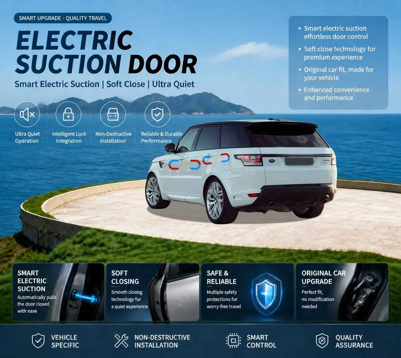Car-Specific Auto Soft Close Door & Electric Tailgate Modification Kit for Land Rover RR Range Rover Sport L494 2013-2022
Car-Specific Auto Soft Close Door & Electric Tailgate Modification Kit for Land Rover RR Range Rover Sport L494 2013-2022
