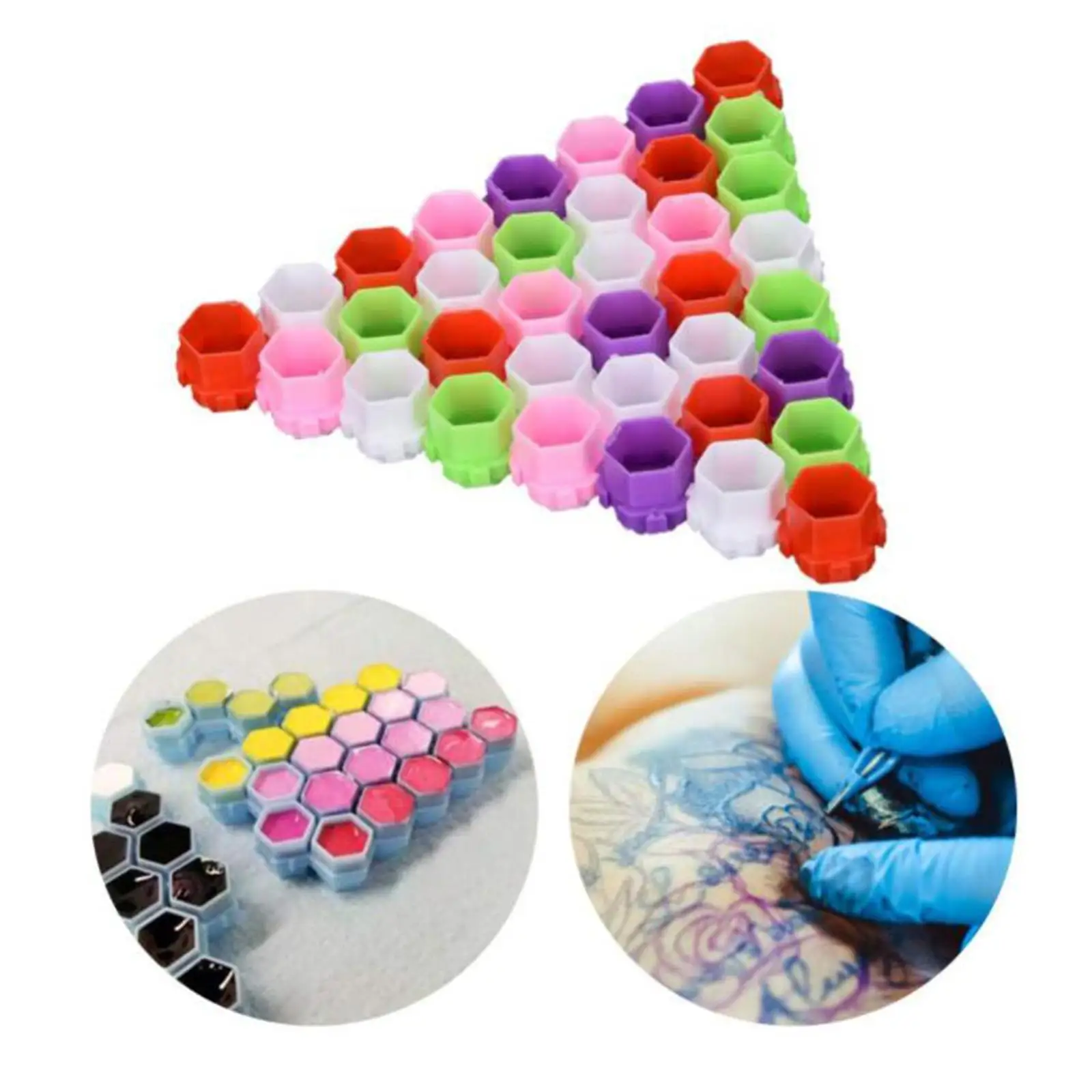 Set of 200 Honeycomb Shaped Pigment Holder Cups Kits and Beginners
Set of 200 Honeycomb Shaped Pigment Holder Cups Kits and Beginners