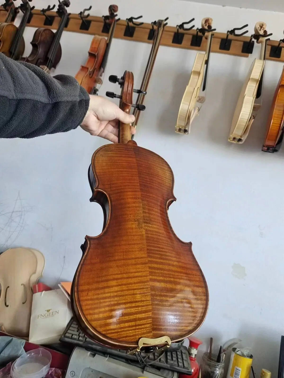 4/4 Violin STAINER model Solid flamed maple back spruce top handmade K1
4/4 Violin STAINER model Solid flamed maple back spruce top handmade K1