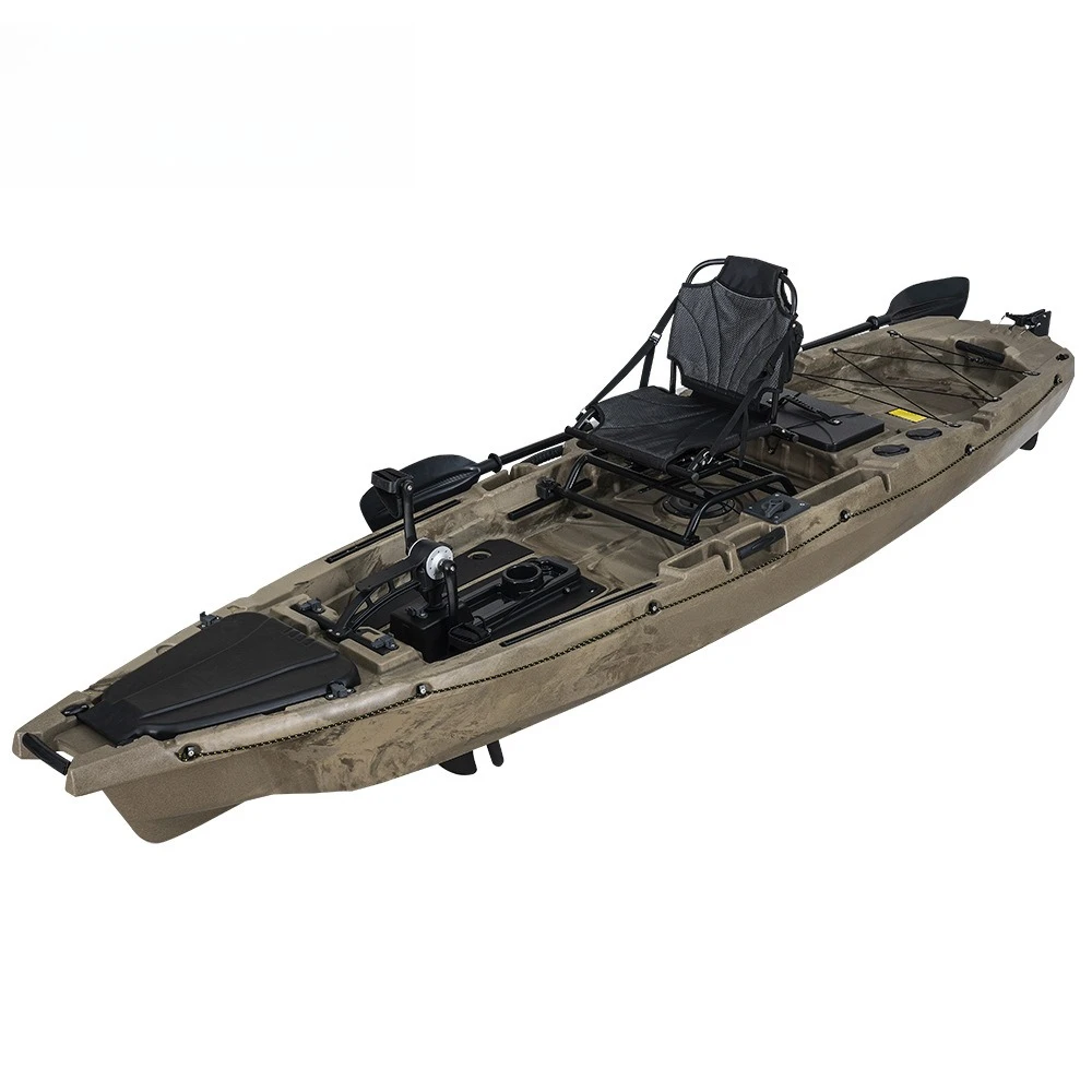 One-man pedal Kajak plastic kayak hard plastic.
One-man pedal Kajak plastic kayak hard plastic.