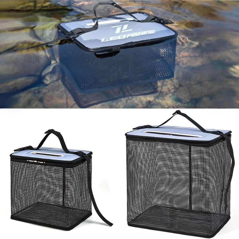 Portable Fishing Bag with Fast Drying Mesh Quick Dry Coated Fish Guard Net Foldable Fish Basket for Float, Rock and Sea Fishing
Portable Fishing Bag with Fast Drying Mesh Quick Dry Coated Fish Guard Net Foldable Fish Basket for Float, Rock and Sea Fishing