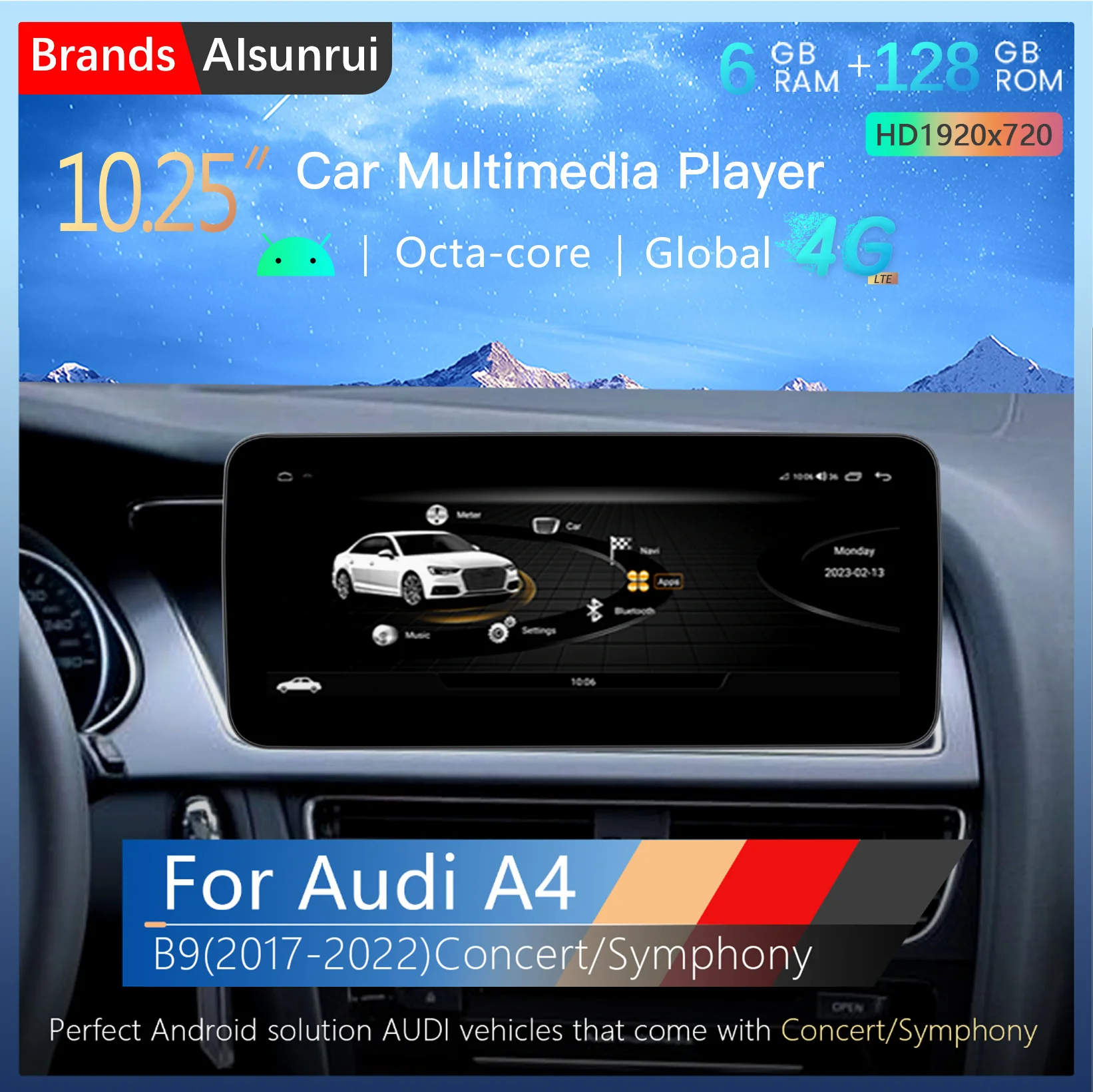 10.25"Android 14 Car Radio For AUDI A4 2017-2022 Multimedia Player GPS Navigation Stereo Video Wireless Carplay Head Unit 4G DSP
10.25"Android 14 Car Radio For AUDI A4 2017-2022 Multimedia Player GPS Navigation Stereo Video Wireless Carplay Head Unit 4G DSP