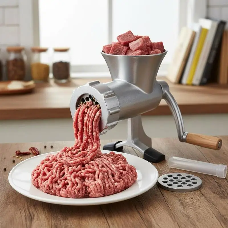 Free Shipping-Hand Meat Mincer 25.5x10cm For Kitchen Tabletop Beef Chili Pork, Hand Crank Operation Steel Table Clamp Manual Sausage Stuffer 2 Cutting Plates Sausage Tube Meat Grinder Accessory
Free Shipping-Hand Meat Mincer 25.5x10cm For Kitchen Tabletop Beef Chili Pork, Hand Crank Operation Steel Table Clamp Manual Sausage Stuffer 2 Cutting Plates Sausage Tube Meat Grinder Accessory
