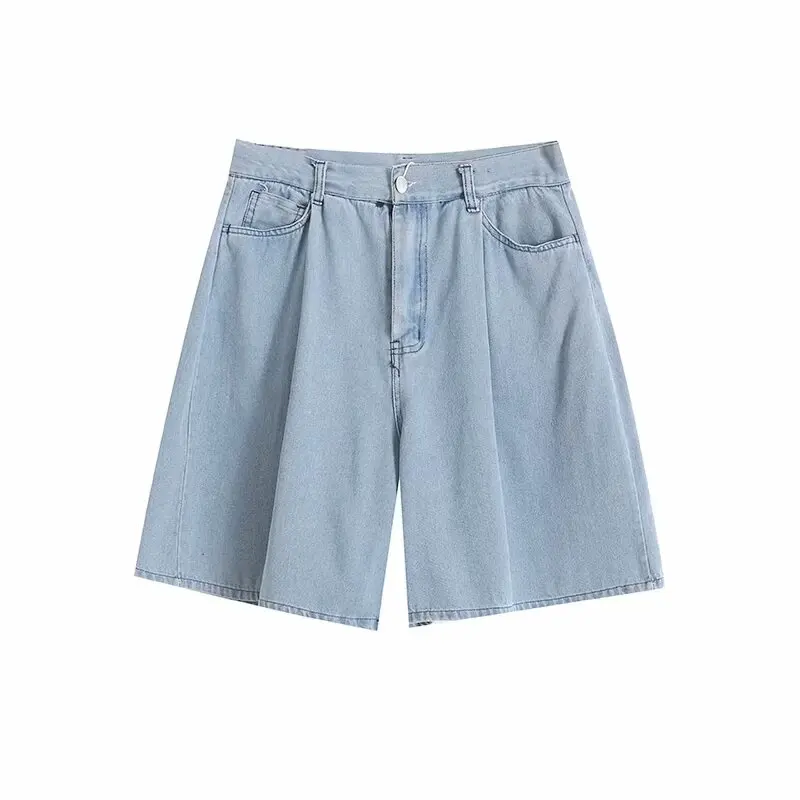 Women 2024 Spring New Fashion 2 Colors Casual Thin Denim Shorts Retro High Waist Chic Zipper Ornament Joker Pocket Shorts Mujer
Women 2024 Spring New Fashion 2 Colors Casual Thin Denim Shorts Retro High Waist Chic Zipper Ornament Joker Pocket Shorts Mujer