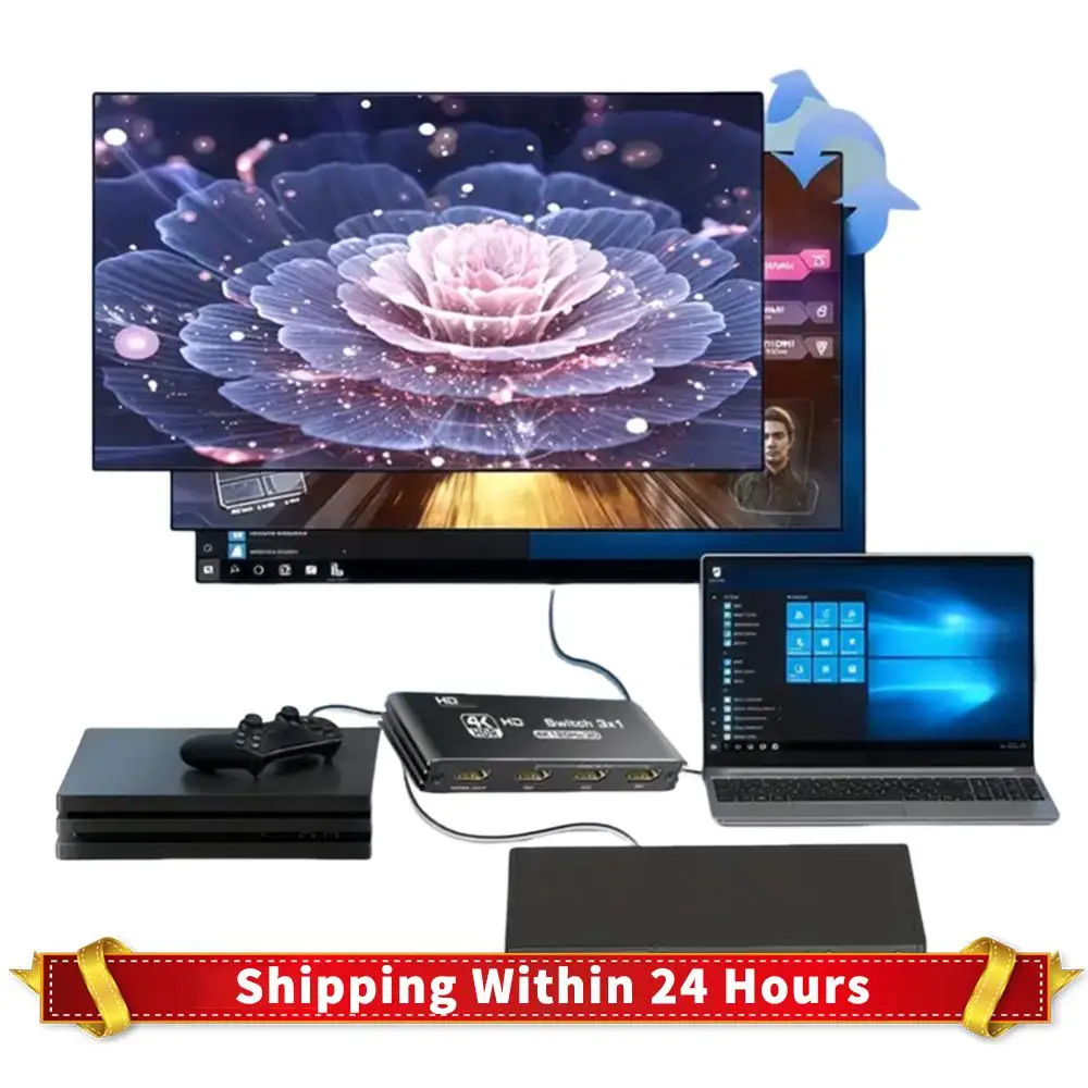 HDMI-Compatible Switcher Plug and Play Switcher Selector Box Three Switching Modes Automatic Switch for HD-DVD PS3/4/5 Xbox 360
HDMI-Compatible Switcher Plug and Play Switcher Selector Box Three Switching Modes Automatic Switch for HD-DVD PS3/4/5 Xbox 360