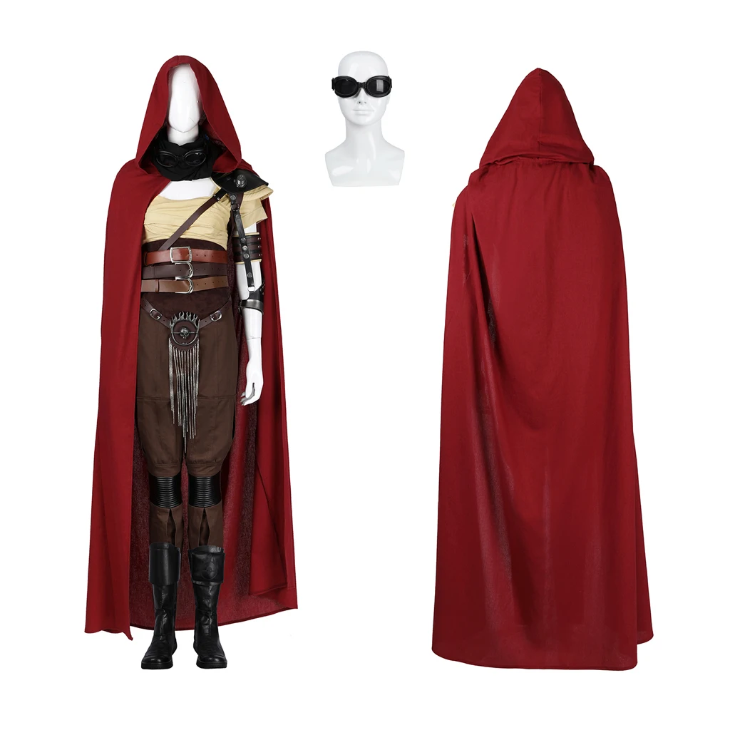 Furiosa Cosplay Costume Red Cloak Suit New Movie Max Roleplay Outfits Adult Women Halloween Carnival Party Suit Custom Made
Furiosa Cosplay Costume Red Cloak Suit New Movie Max Roleplay Outfits Adult Women Halloween Carnival Party Suit Custom Made