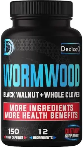 Premium Wormwood Capsules - 150ct 5-Month Supply with 12 Immune-Boosting Herbs
Premium Wormwood Capsules - 150ct 5-Month Supply with 12 Immune-Boosting Herbs