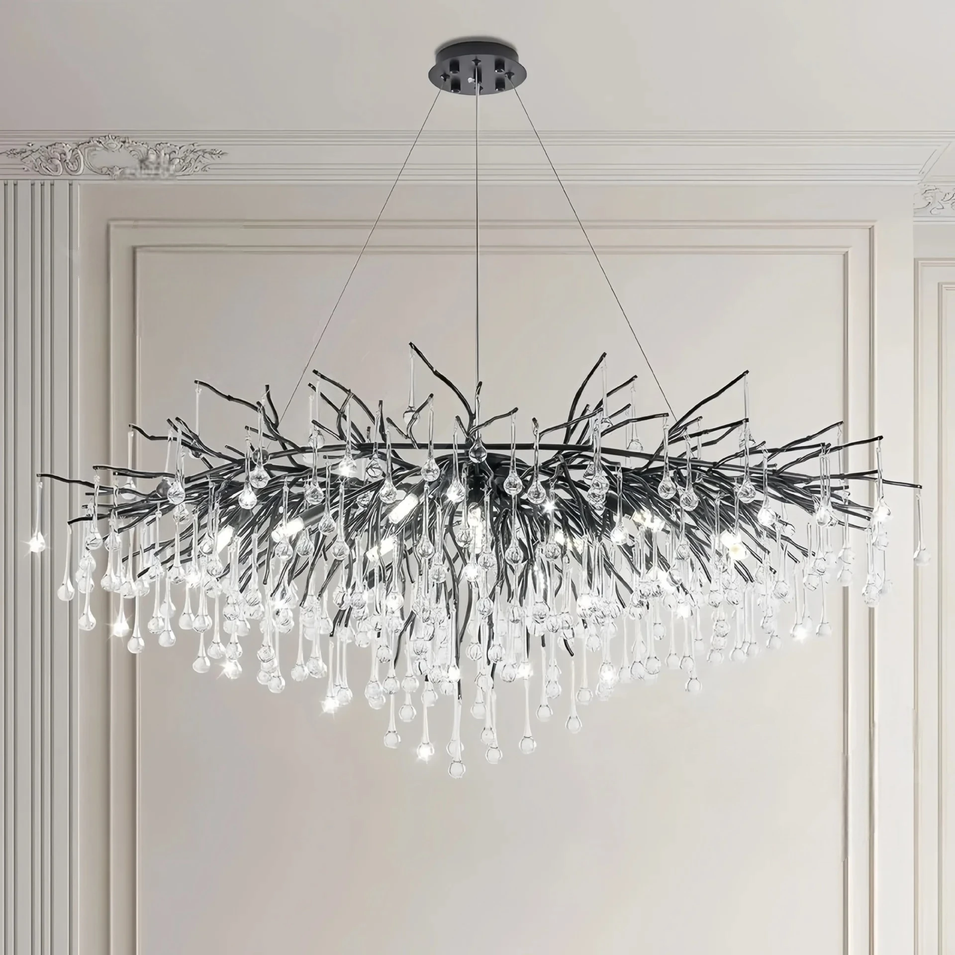 Modern Chrome Crystal Ceiling Chandelier Round Branch Crystal Chandeliers For Dining Living Room Bedroom Kitchen Fixture
Modern Chrome Crystal Ceiling Chandelier Round Branch Crystal Chandeliers For Dining Living Room Bedroom Kitchen Fixture