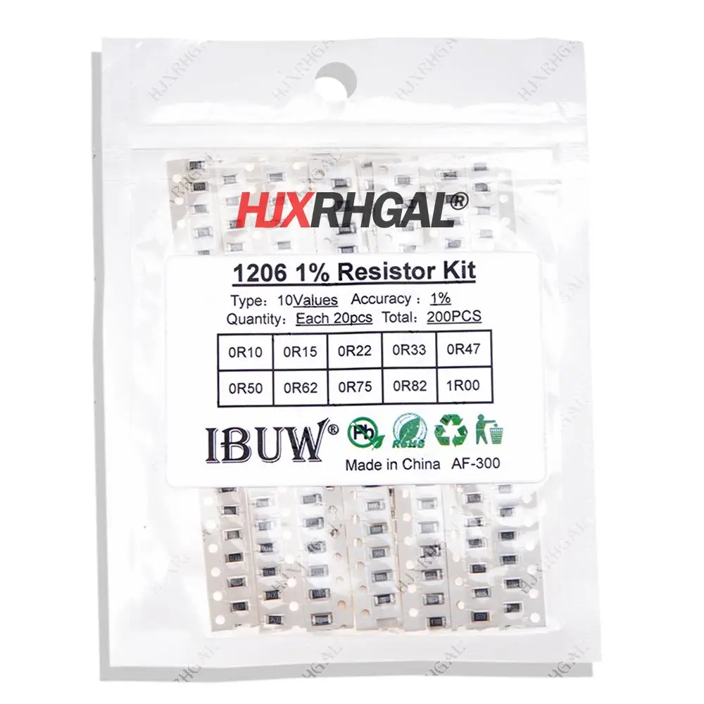 200 шт. 1% SMD резисторы, набор в ассортименте, 10 valuex20 шт. = 1206 шт. 1R00 R820 R750 R620 R500 R470 R330 R220 R150 R100
200 шт. 1% SMD резисторы, набор в ассортименте, 10 valuex20 шт. = 1206 шт. 1R00 R820 R750 R620 R500 R470 R330 R220 R150 R100