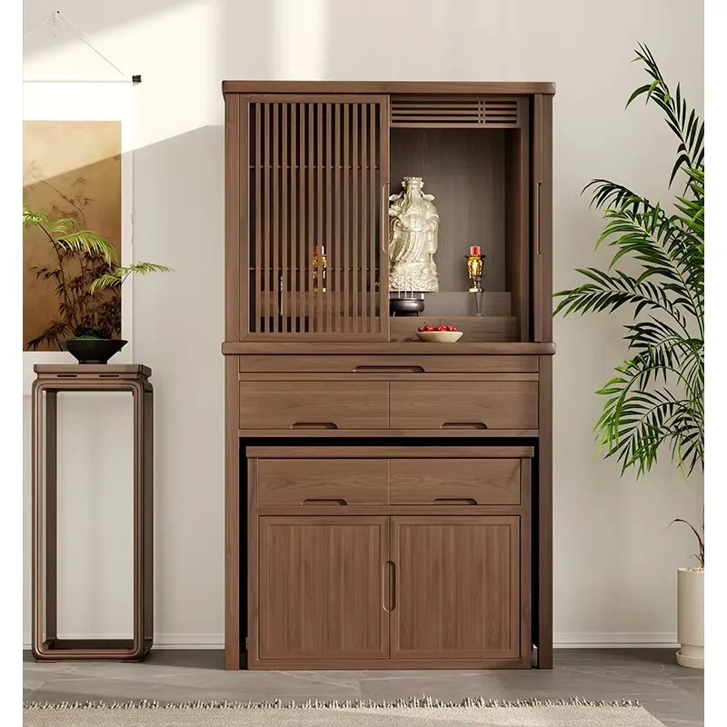 LTT black walnut casket offering table modern high-end all-solid wood wall household casket
LTT black walnut casket offering table modern high-end all-solid wood wall household casket