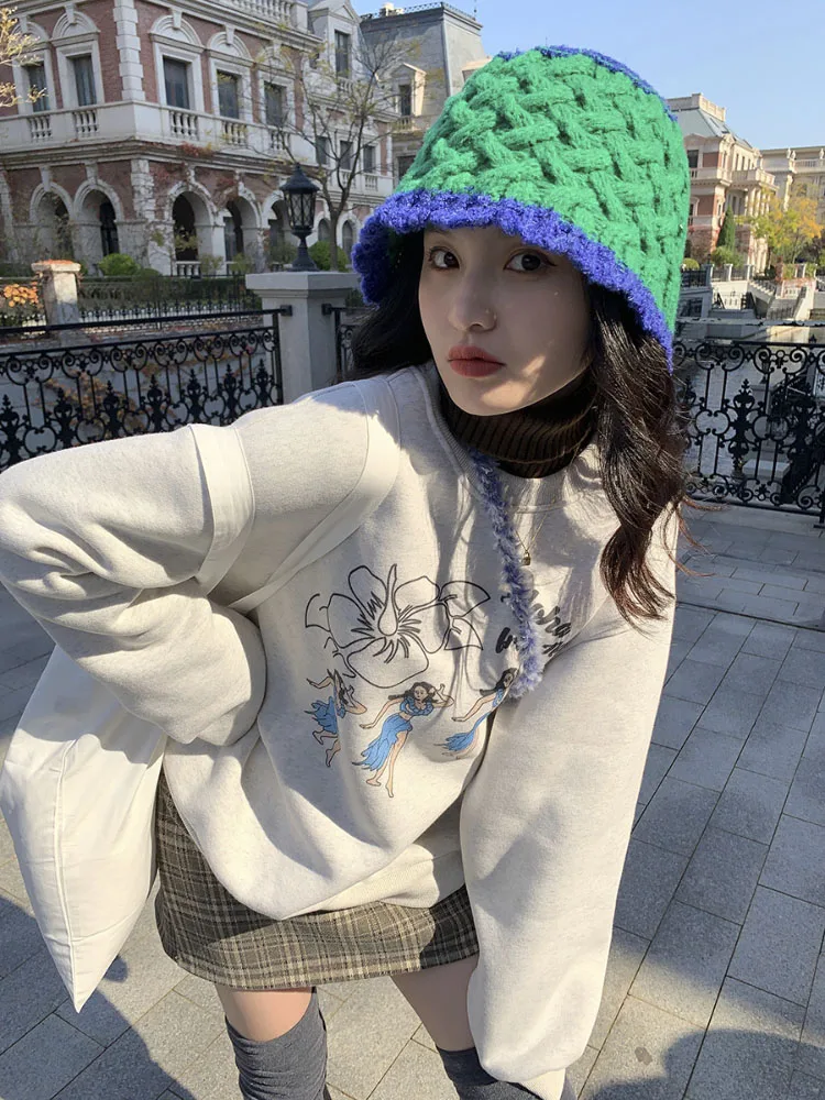 Loose Pullover Sweatshirts for Women Letter Print Hoodies Casual Long Sleeve Tops Autumn Streetwear
Loose Pullover Sweatshirts for Women Letter Print Hoodies Casual Long Sleeve Tops Autumn Streetwear