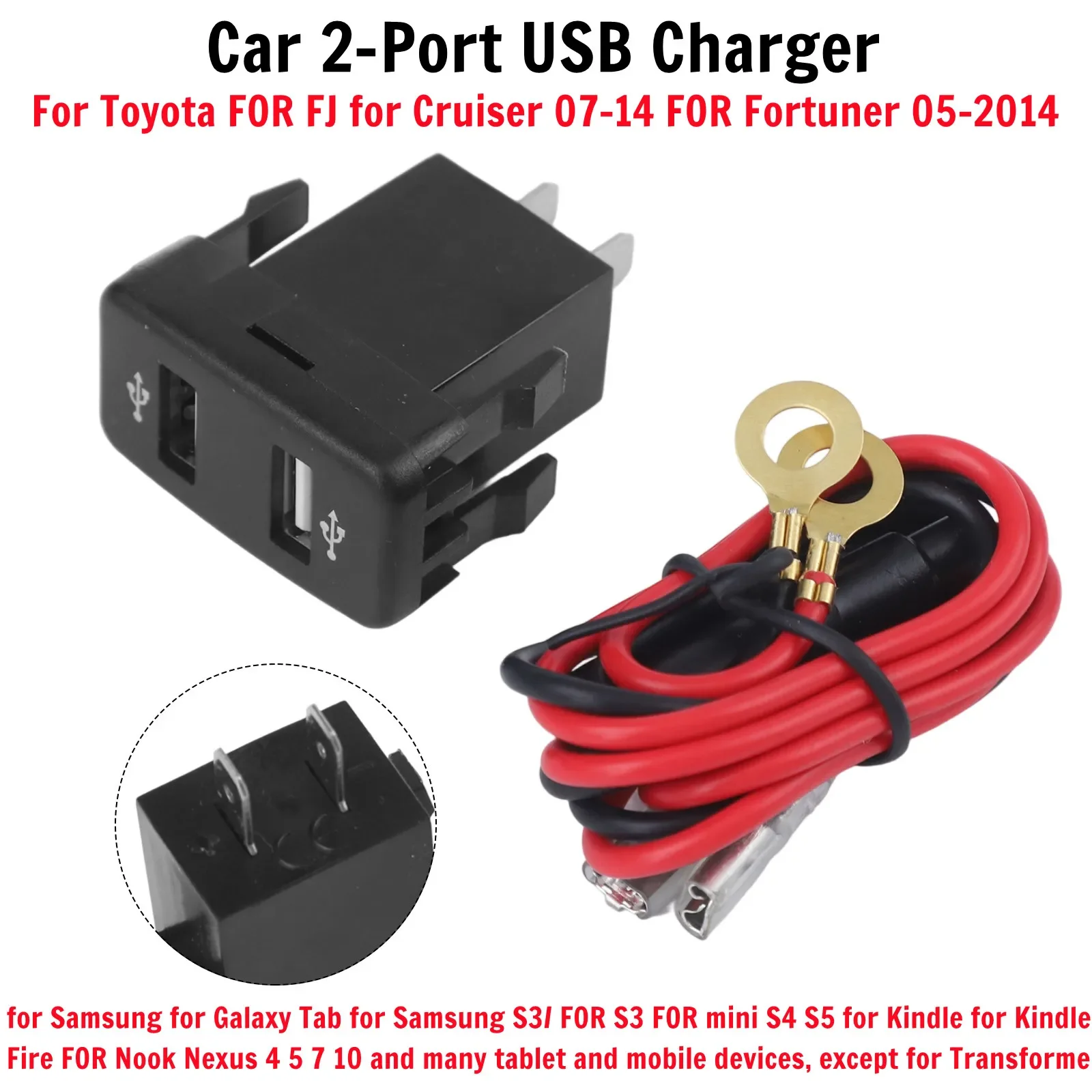 Car Dual USB 2-Port Phone Charger For Toyota 4Runner/Prado 120 Series 2003-2009 FJ Cruiser 2007-2014 2005-2014 Ect
Car Dual USB 2-Port Phone Charger For Toyota 4Runner/Prado 120 Series 2003-2009 FJ Cruiser 2007-2014 2005-2014 Ect