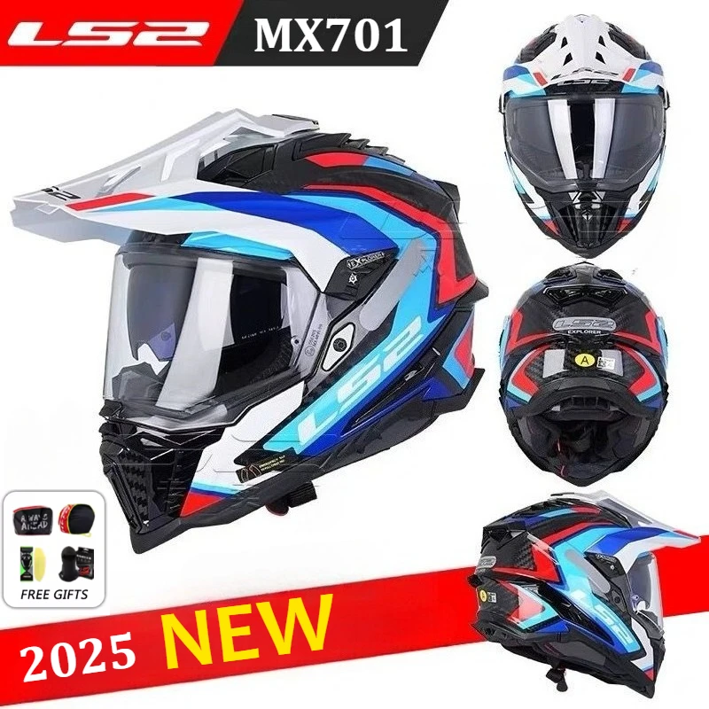 2025 NEW Original LS2 MX701 Carbon Explorer Enduro Adventure Motorcycle Dual Sport Helmet Anti-fog Double Lens Capacete Casco
2025 NEW Original LS2 MX701 Carbon Explorer Enduro Adventure Motorcycle Dual Sport Helmet Anti-fog Double Lens Capacete Casco