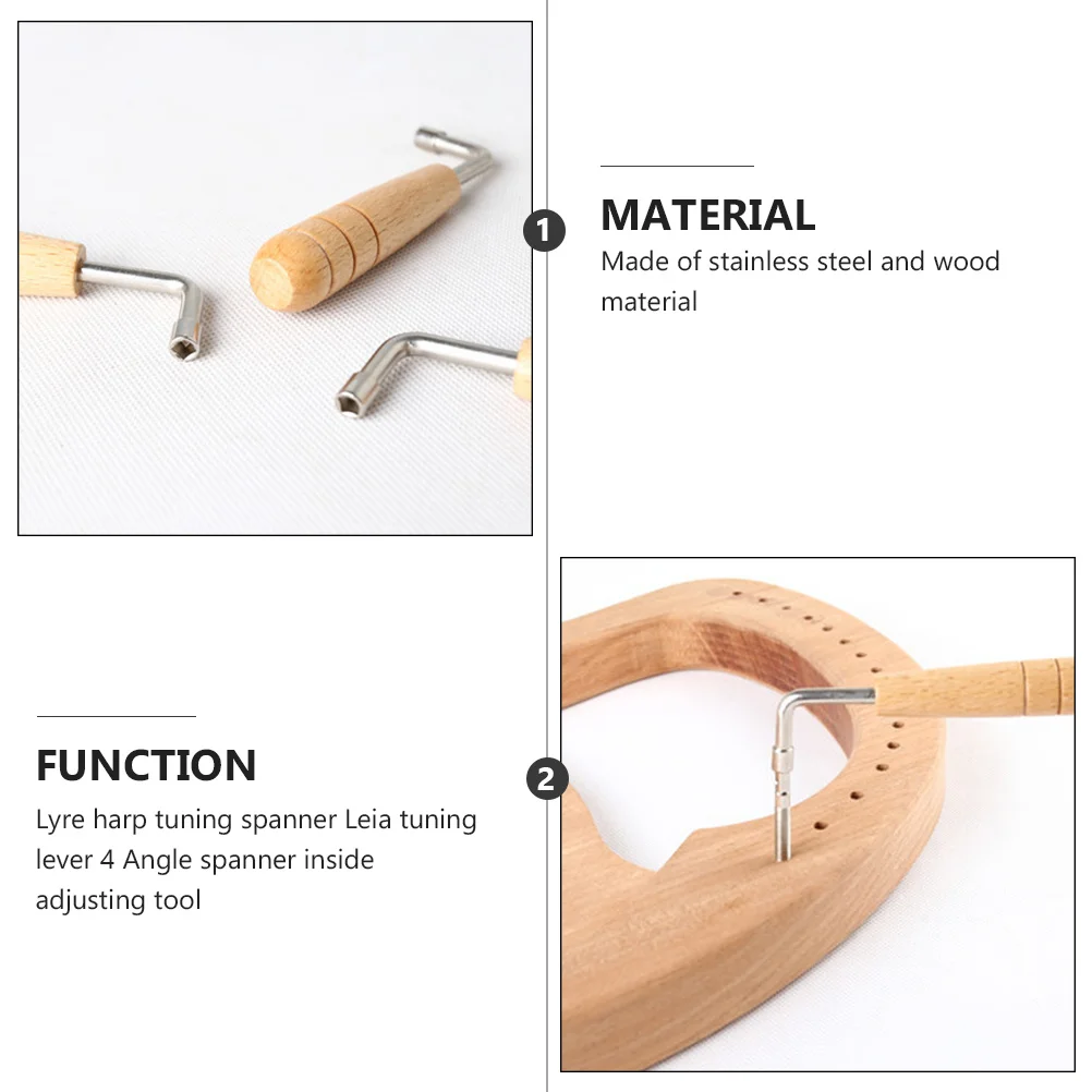 2Pcs Lyre Harp Tuning Wrench Easy to Use Comfort Grip Tune Wrench for Lyre Harp String Adjustment Music Instrument Accessory
2Pcs Lyre Harp Tuning Wrench Easy to Use Comfort Grip Tune Wrench for Lyre Harp String Adjustment Music Instrument Accessory