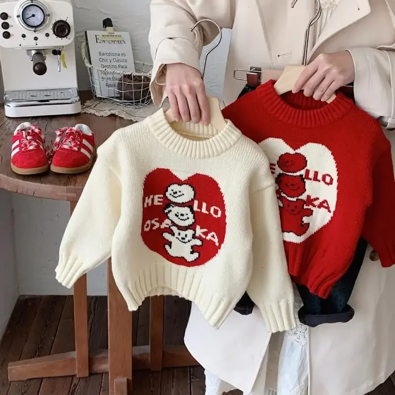 Boys Girls' Thick Sweater 12M-7Y Children's New Year's Wear Kids's Knitted Bottom Sweater Baby Thread Clothes Winter Clothes
Boys Girls' Thick Sweater 12M-7Y Children's New Year's Wear Kids's Knitted Bottom Sweater Baby Thread Clothes Winter Clothes
