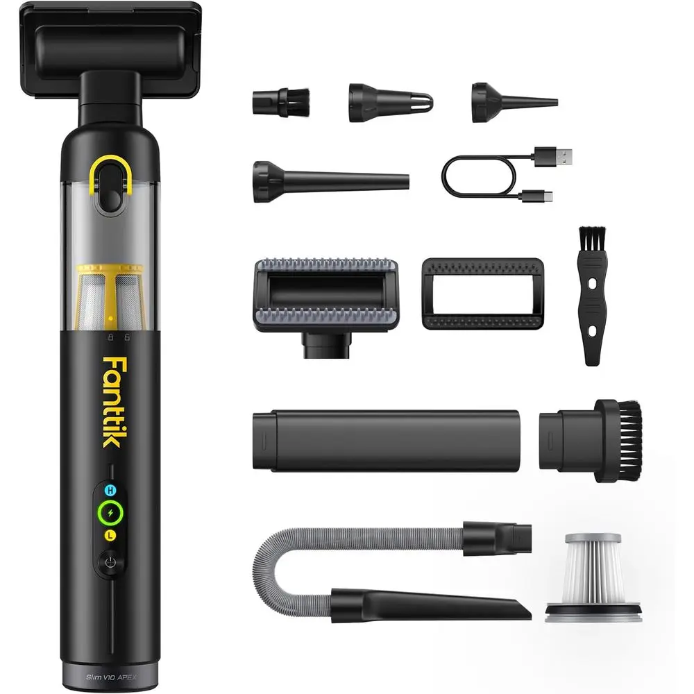 Портативный мини-пылесос 4-в-1, мощность всасывания 19 кПа, умный цифровой дисплей, 2 режима всасывания для небольших задач, для автомобиля, офисного стола
Портативный мини-пылесос 4-в-1, мощность всасывания 19 кПа, умный цифровой дисплей, 2 режима всасывания для небольших задач, для автомобиля, офисного стола