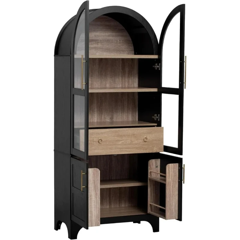 Шкаф-кладовка в стиле фермерского дома с арочными дверцами, стеклянными панелями и скрытым выдвижным ящиком, регулируемыми полками
Шкаф-кладовка в стиле фермерского дома с арочными дверцами, стеклянными панелями и скрытым выдвижным ящиком, регулируемыми полками