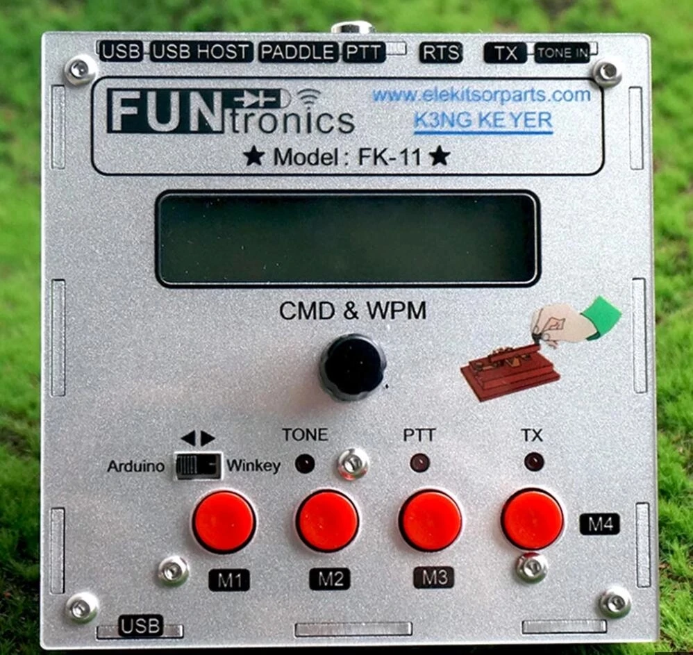 AISANRAY CW Keyer Radio Telegraf Keyer K3NG HamRadio Arduino Telegram trainer winkey interface cqww CW
AISANRAY CW Keyer Radio Telegraf Keyer K3NG HamRadio Arduino Telegram trainer winkey interface cqww CW