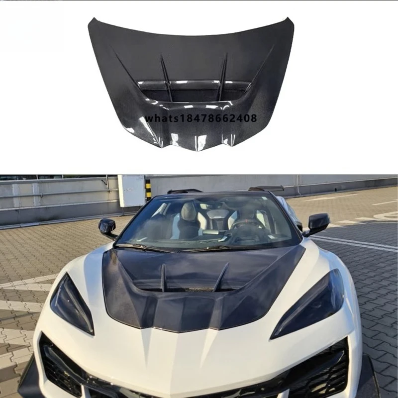 ZR1 Style Carbon Fiber Hood Bonnet for Corvette C8 Stingray Z06 Front Engine Cover Replacement Body Kit Accessories
ZR1 Style Carbon Fiber Hood Bonnet for Corvette C8 Stingray Z06 Front Engine Cover Replacement Body Kit Accessories