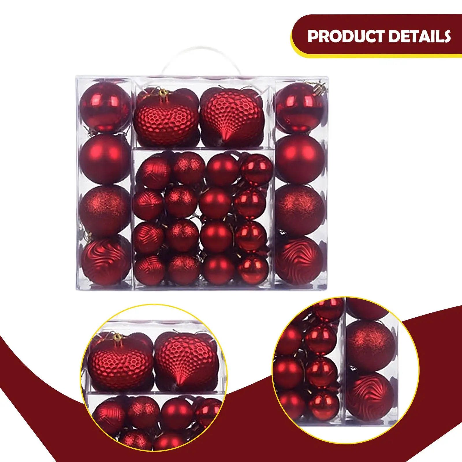 Christmas Tree Ball Ornaments Set Shatterproof Baubles Assorted Shapes for Holiday Party Wedding Anniversary Home Decor
Christmas Tree Ball Ornaments Set Shatterproof Baubles Assorted Shapes for Holiday Party Wedding Anniversary Home Decor