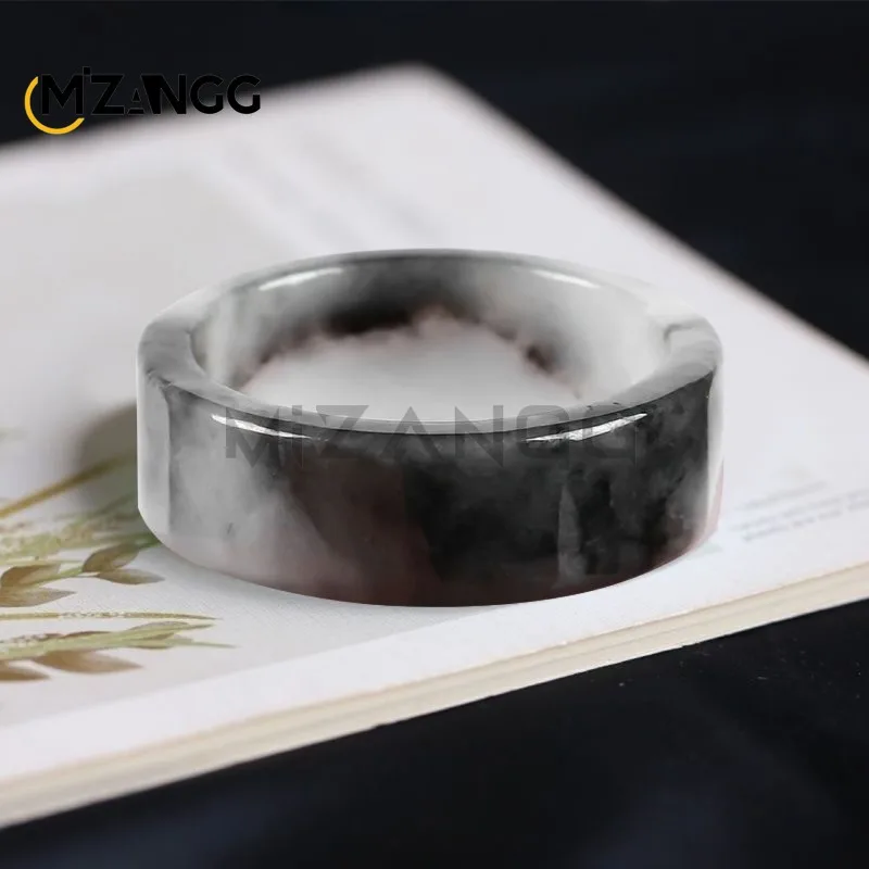 Natural Grade A Jadeite Square Band Ring Stylish and Minimalist Black Chicken Jade Ring Men and Women Perfect Holiday Gift
Natural Grade A Jadeite Square Band Ring Stylish and Minimalist Black Chicken Jade Ring Men and Women Perfect Holiday Gift