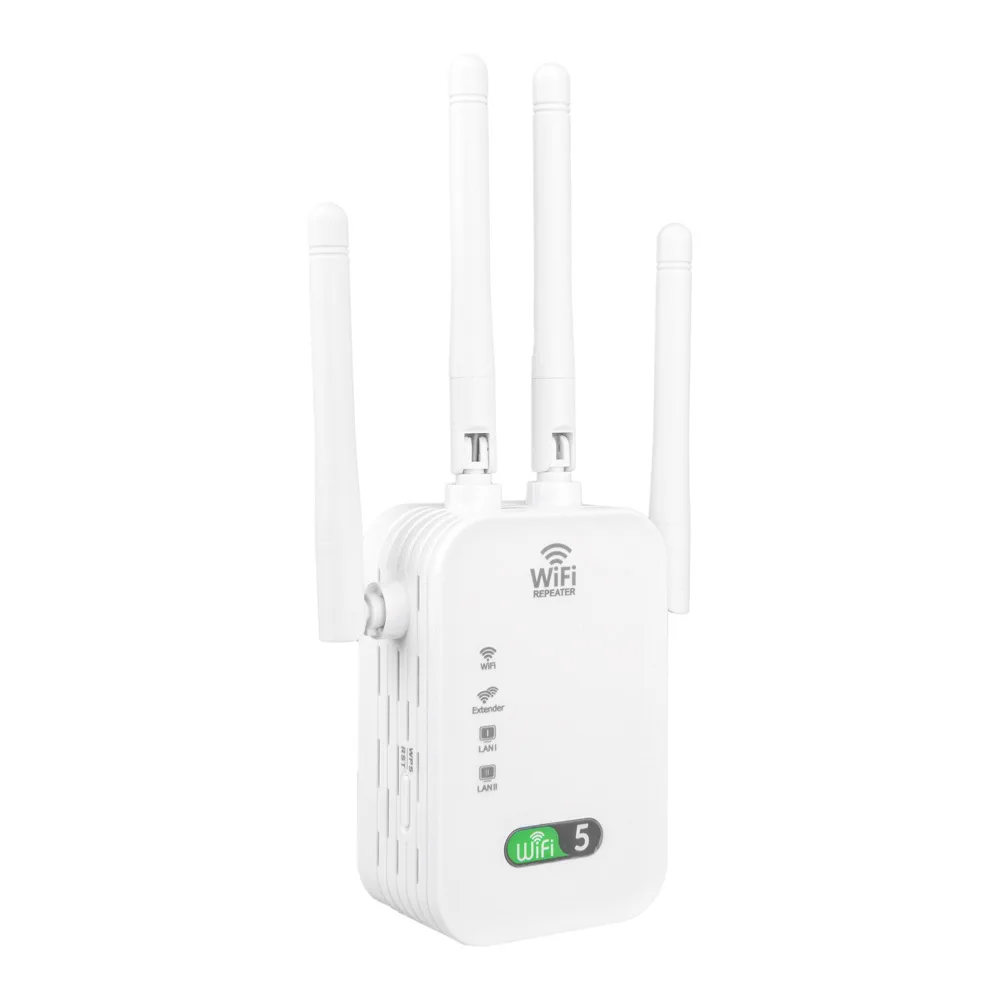 5G WIFI Repeater Range Extender 1200Mbps Wifi Extender Signal Booster WIFI Dual Band 2.4G 5G Wireless Signal Repeater
5G WIFI Repeater Range Extender 1200Mbps Wifi Extender Signal Booster WIFI Dual Band 2.4G 5G Wireless Signal Repeater