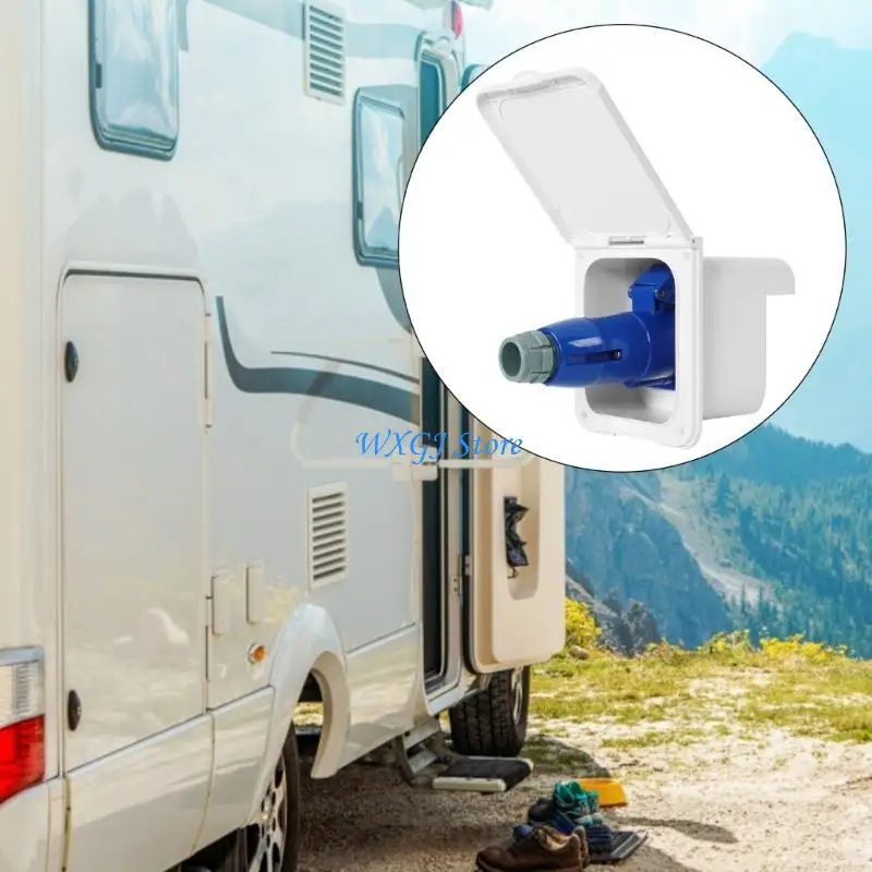 37JE RV Generator Power Adapter 16AMP 3Pin 220V-250V Flush Hook Up Socket
37JE RV Generator Power Adapter 16AMP 3Pin 220V-250V Flush Hook Up Socket