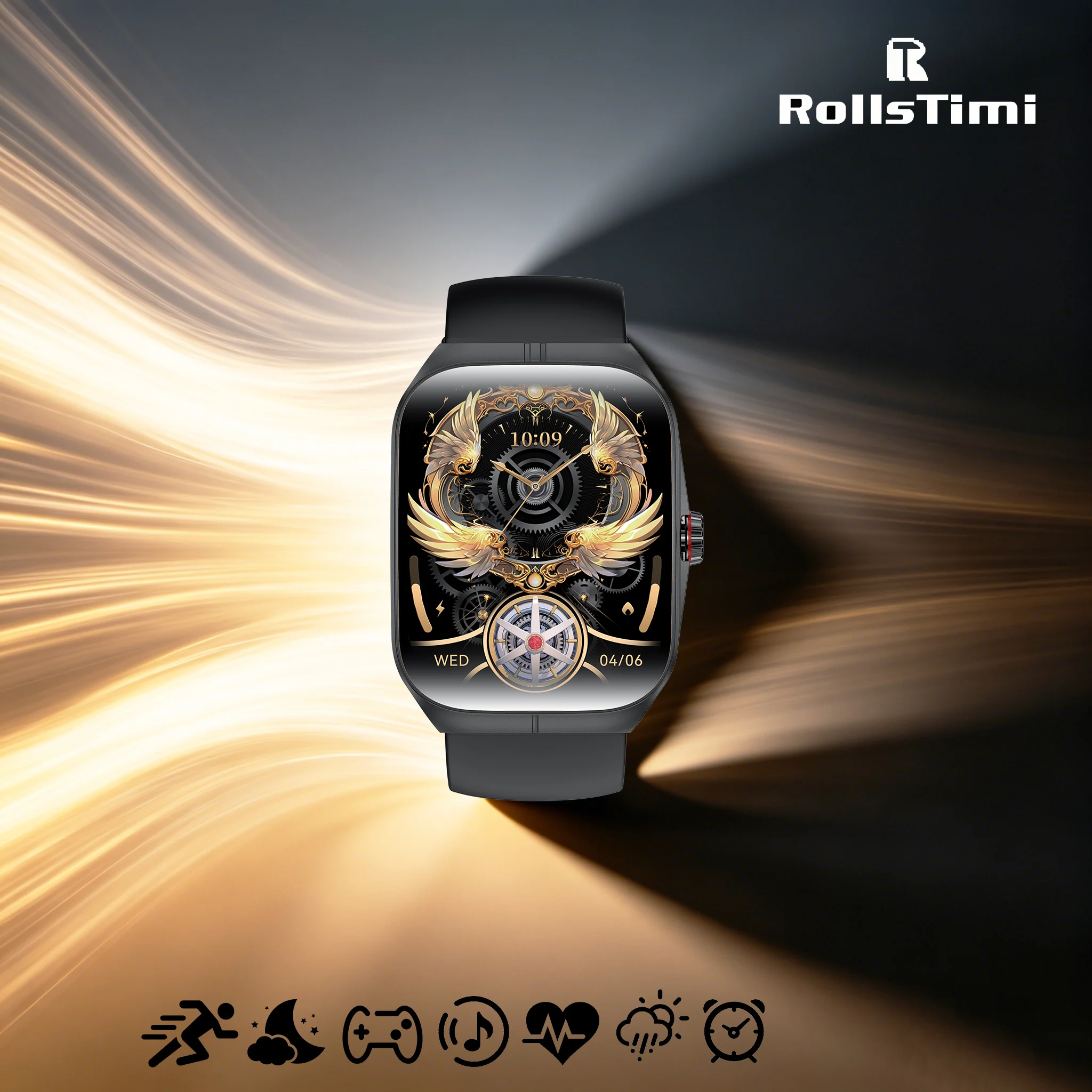 RollsTimi Women Men Fashion Smartwatch 1.95inch AMOLED Bluetooth Call Sleep/Heart Rate/Weather Monitoring NFC Sports Music Watch
RollsTimi Women Men Fashion Smartwatch 1.95inch AMOLED Bluetooth Call Sleep/Heart Rate/Weather Monitoring NFC Sports Music Watch