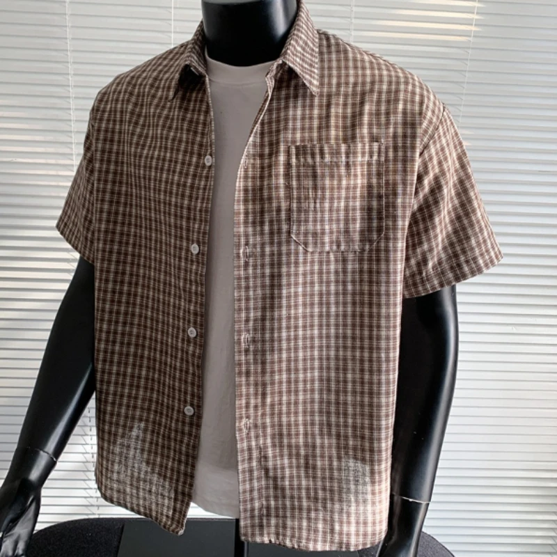 High Street Plaid Shirt Men Shirts 2026 New Summer Fashion Chemise Homme Men's Checkered Shirts Short Sleeve Shirt Man Blouse
High Street Plaid Shirt Men Shirts 2026 New Summer Fashion Chemise Homme Men's Checkered Shirts Short Sleeve Shirt Man Blouse