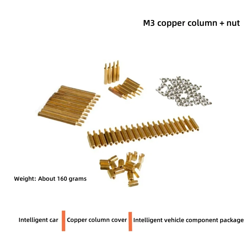 Smart Car Copper Column Kit Smart Vehicle Parts Package with M3 Copper Columns + Nuts
Smart Car Copper Column Kit Smart Vehicle Parts Package with M3 Copper Columns + Nuts