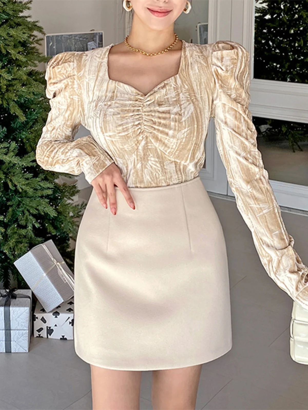 Bla Thiened High Waist Winter f Skirt Women's ort A-Line Skirt Casual Sle Polyester Fiber Zipper Closure Skirt
Bla Thiened High Waist Winter f Skirt Women's ort A-Line Skirt Casual Sle Polyester Fiber Zipper Closure Skirt