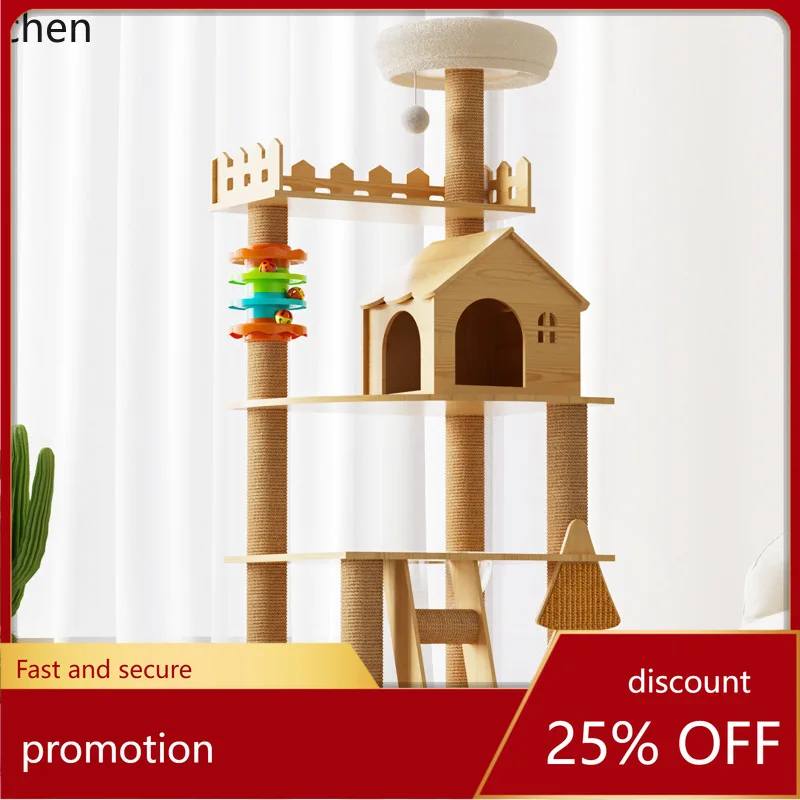 YFY Small Loft Apartment with Toys Tree Sisal Scratching Post Bed MDF Climbing Frame
YFY Small Loft Apartment with Toys Tree Sisal Scratching Post Bed MDF Climbing Frame