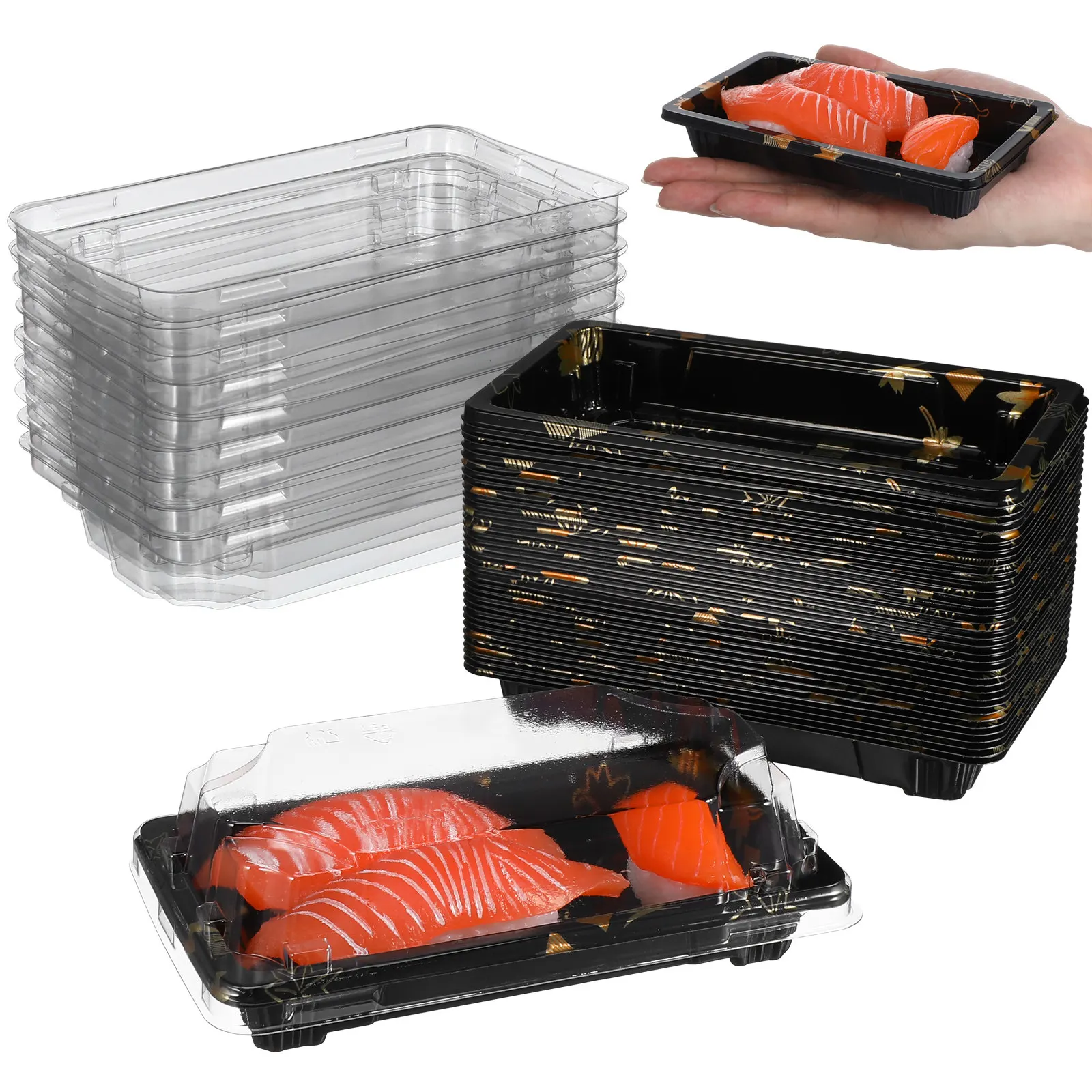 50Pcs Sushi Packing Boxes Disposable Thickened Food Containers No Smell Take Out Boxes for Restaurants Parties Food Trucks Lunch
50Pcs Sushi Packing Boxes Disposable Thickened Food Containers No Smell Take Out Boxes for Restaurants Parties Food Trucks Lunch