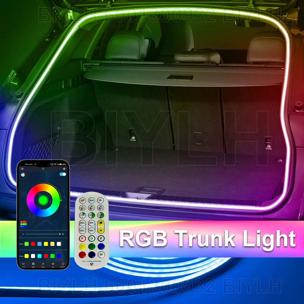 Автомобильный светодиодный светильник багажника RGB, внутренний атмосферный светильник, управление через приложение, неоновая задняя панель, индивидуальные светодиодные автомобильные аксессуары 5 м
Автомобильный светодиодный светильник багажника RGB, внутренний атмосферный светильник, управление через приложение, неоновая задняя панель, индивидуальные светодиодные автомобильные аксессуары 5 м