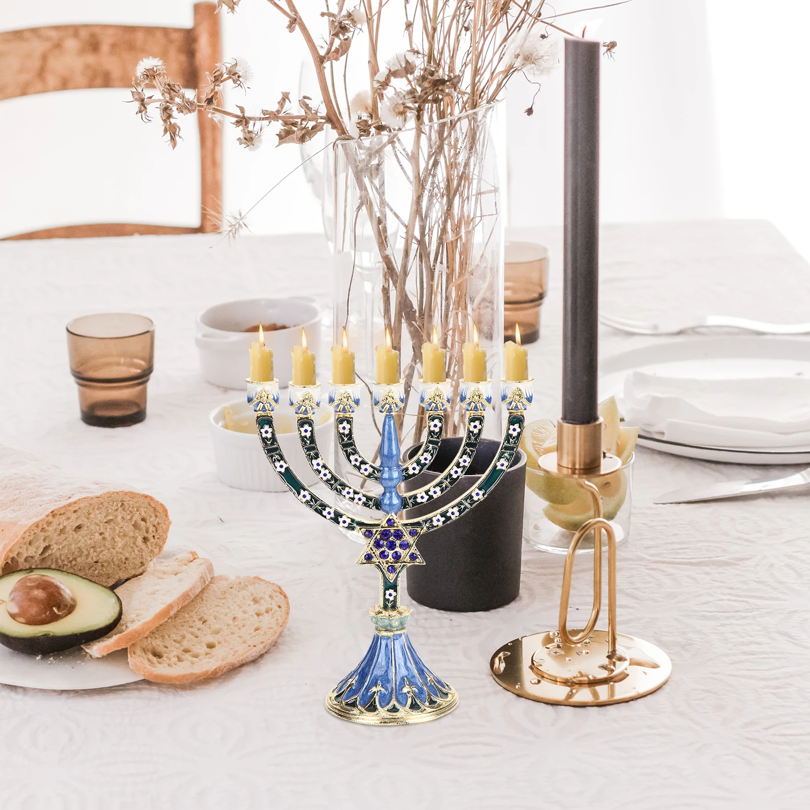 Hanukkah 16x13x6 5cm 350g Retro Enamel 7 Retro Candlestick Holders Branches Menorah Table Stand for Party Xmas
Hanukkah 16x13x6 5cm 350g Retro Enamel 7 Retro Candlestick Holders Branches Menorah Table Stand for Party Xmas