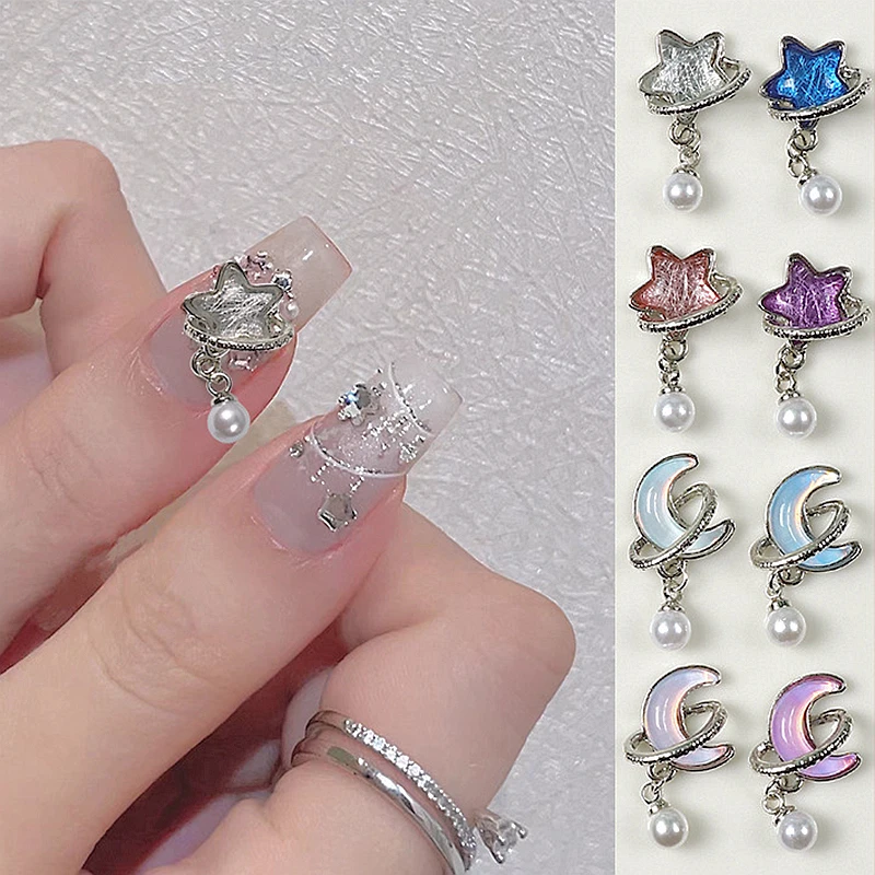 10PCS 3D Luxury Alloy Stars Moon Nail Art Charms Pearl Pendant Accessories For Manicure Decor Product Nails Decoration Supplies
10PCS 3D Luxury Alloy Stars Moon Nail Art Charms Pearl Pendant Accessories For Manicure Decor Product Nails Decoration Supplies